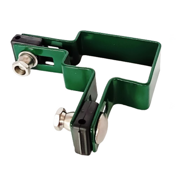 Obejma narożna 60x40mm (fi-6mm) + akcesoria nierdzewne z nakrętką zrywalną RAL6005