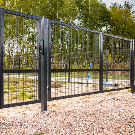 Brama panelowa dwuskrzydłowa 3D SOLID (fi-4mm) 4000mm x 1530mm / RAL 7016