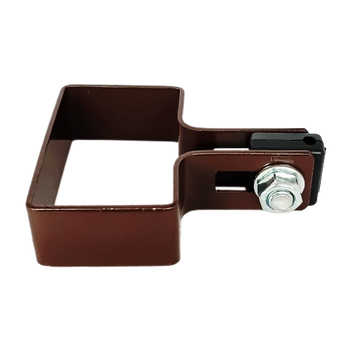 Obejma startowa 60x40mm (fi-4mm) + akcesoria nierdzewne - nakrętka zwykła RAL8017