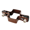 Obejma prosta 60mm x 40mm (fi-4mm) + akcesoria nierdzewne -  nakrętka zrywalna RAL8017