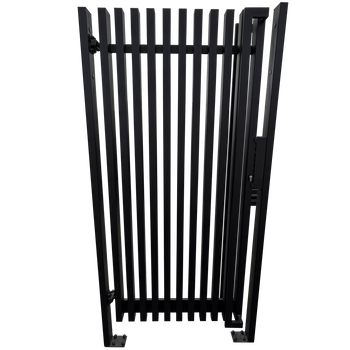 Furtka grzebieniowa 920mm x 1700mm (profil ocynkowany 60mm x 40mm) rozstaw co 4cm - prawa - czarna STR RAL9005