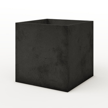 Donica betonowa 600mm x 600mm x 500mm ELLA-L czarna