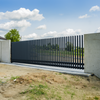 Brama przesuwna grzebieniowa (60x40mm, rozstaw profili co 4cm) 4000x1700mm PRAWA grafit STR RAL7021
