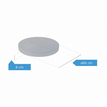 Płyta chodnikowa Moonix-S o średnicy 60cm - grubość - 6cm szara
