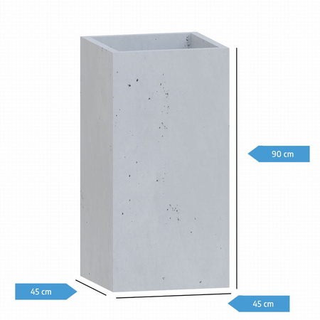 Donica betonowa 900mm x 450mm x 450mm BRIX-L szara