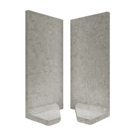 Mur ogrodzeniowy L 190cm x 100cm x 70cm (narożnik prawy) + śruby zamkowe