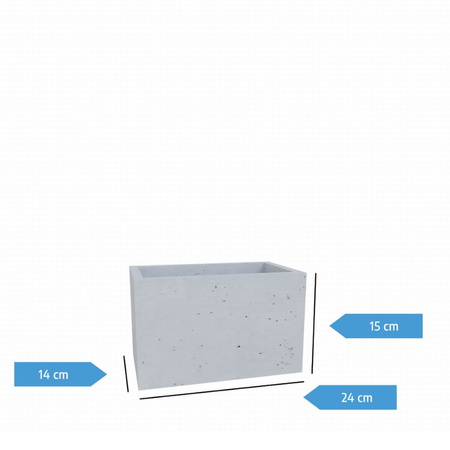 Donica betonowa 150mm x 240mm x 140mm TINI-M szara