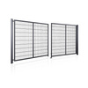 Brama panelowa dwuskrzydłowa 2D SOLID (6/5/6) 4000mm x 1700mm + furtka panelowa 2D SOLID 875mm x 1700mm RAL7016