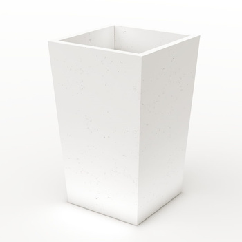 Donica betonowa 600mm x 370mm x 370mm EDDE-M biała