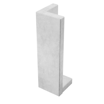 Mur oporowy narożny z ramieniem 49cm - klasa obciążenia do 33,3kN/m² (lico od strony zewnętrznej)