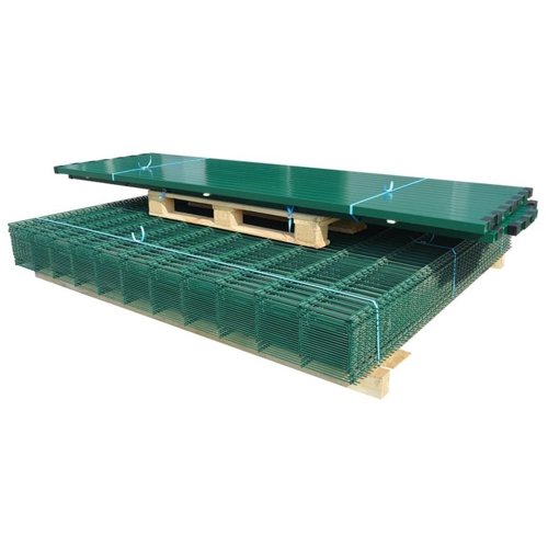 Ogrodzenie panelowe 3D (fi-4mm) o wys. 1730mm - 50MB (zestaw - panele, słupki, obejmy) RAL6005