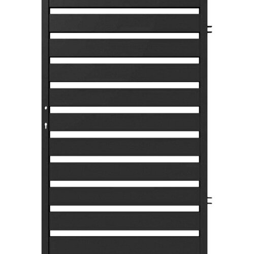 Skrzydło furtki palisadowej SOLID (RAL 9005)